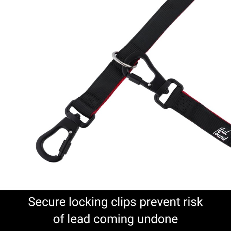 Snootiful Hound Secure Double Ended Dog Lead With Locking Clip