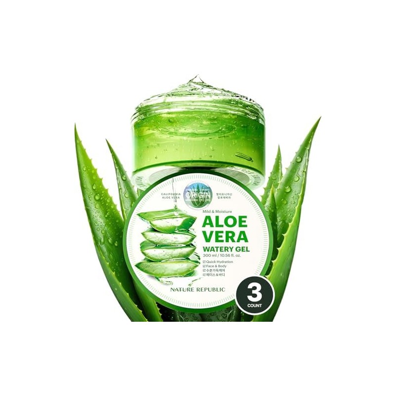 Nature Republic Aloe Vera Soothing Gel, 3 Pieces