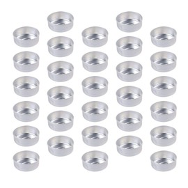 EXCEART Jars for Candles 200pcs Aluminium Tea Light Empty Case Containers Tins Round Tin Tea Light Cups Candle Wax Containers DIY Tealight Candles Making Supplies Tea Lights Candles