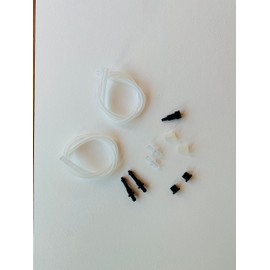 Jura ENA Milk Hose Tube Connector Parts Accessories Kit - Hose Tubes 2x (36 cm), Connectors 2x #69490, 2x #72249, Frother Venting Tip 1x #71866, Rubber Gasket 2#65818 blk, 2#63162 clear