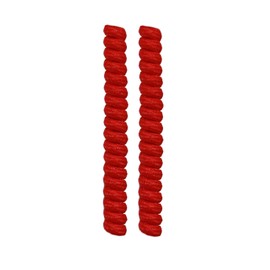 FeetPeople Curly (or Twister No-Tie) Shoelaces, Red, 2 Pair