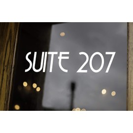 Orange - Modern Contemporary Mailbox Numbers - 2.5" Tall - Vinyl Sticker - Art Deco Name Home House Office Address - COPA - Die Cut Decal