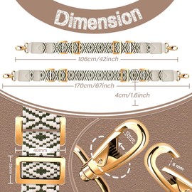 ZINZ 67-inch Non-Slip Replacement Shoulder Strap for Messenger, Tote, and Crossbody Canvas Bags - Rhombic Army Green