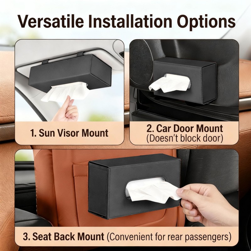 Car Visor Tissue Holder,Metal Clip Auto Napkin Dispenser for SUV