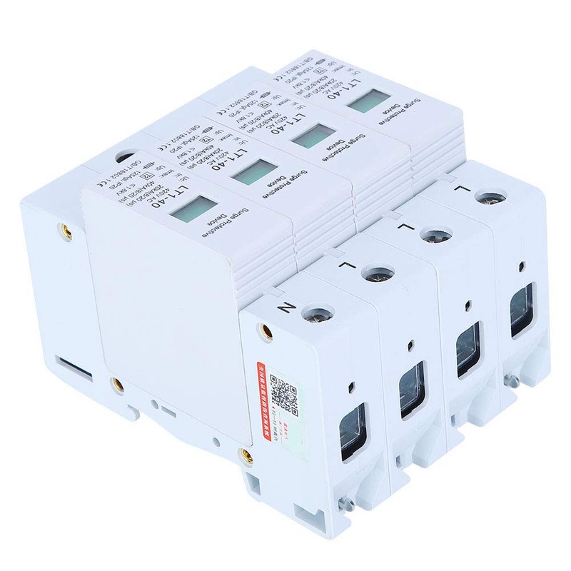 Surge Protector, LT1-40, 4P 420VAC 40KA, 35mm DIN Rail Mount