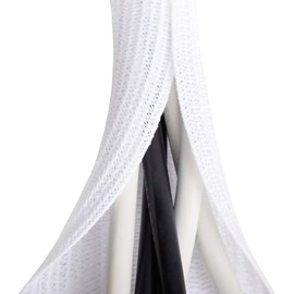 2 Pack 5ft - 1 inch White Cable Sleeve, Cable Organizer for Desk PC TV Computer, Wire Protector Cable Wrap Cover, Cord Management for Home Office