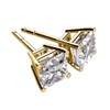 PARIKHS Near Colorless Princess cut Diamond stud 14K Yellow Gold