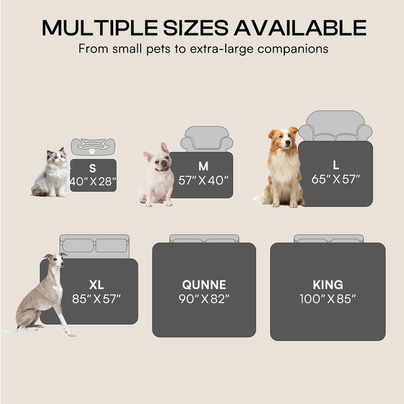 Luciphia Waterproof Pet Blanket, Liquid Pee Proof Dog Blankets for