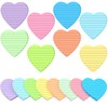 Teling 24 Pcs Heart Shape Lined Sticky Notes Cute Sticky
