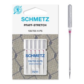 SCHMETZ Nähmaschinennadeln I 130/705 H-PS | 5 Stretch (Pfaff Stretch)-Nadeln | Nadeldicke 75/11