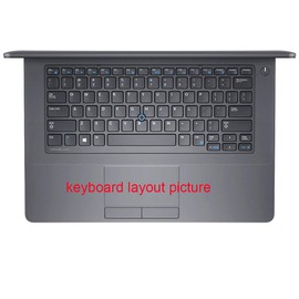Clear Silicone Keyboard Cover Skin Compatible for 14" Dell Latitude E7450 E7470 E5470 E7480 5480 5490 7490 Laptop with Trackpoint