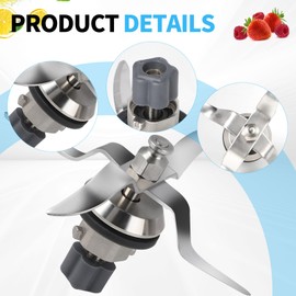 SWAWIS Replacement Blending Blade Stainless Steel Compatible with Silvercrest Monsieur Cuisine Connect and Monsieur Cuisine Smart Food Processor with Sealing Ring and Cleaning Brush