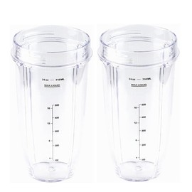2 Pack 24oz Cup for Nutir Ninja Auto IQ Series Blenders BL450 BL480 BL481 BL482 BL490 BL640 BL642 BL680 BL682 NN100 NN101 BL2012 BL2013