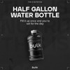 Bulk Half Gallon Water Bottle, Gunmetal Black, 2.2 Litre