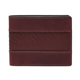 Fossil Everett Bifold With Flip ID Eggplant, Aubergine
