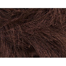 Chocolate Brown Extra Long Eyelash Yarn Ice Luxurious Fun Fur 50gr 38yds 13020