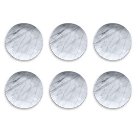 TarHong Carrara Marble Dinner Plate, 10.5", Melamine, Set of 6