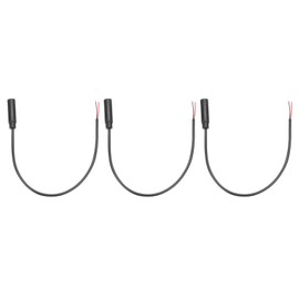 sourcing map 3pcs 3.5mm Female Jack to Bare Wire Open End Replacement TRS 2 Pole Stereo 1/8" Mono Audio Cable Plug Jack for Earphone Headphone Cable Repair, 0.25m