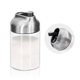 Aelga Glass Sugar Dispenser with Pour Spout, Weighted Pourer, for Coffee,Tea and Baking