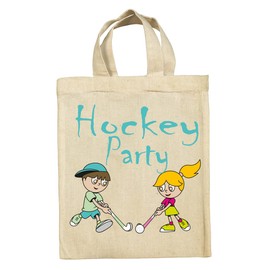 clothinx Sustainable Party Bag Bag Set with Birthday Theme Hockey Pack of 10, Hockey