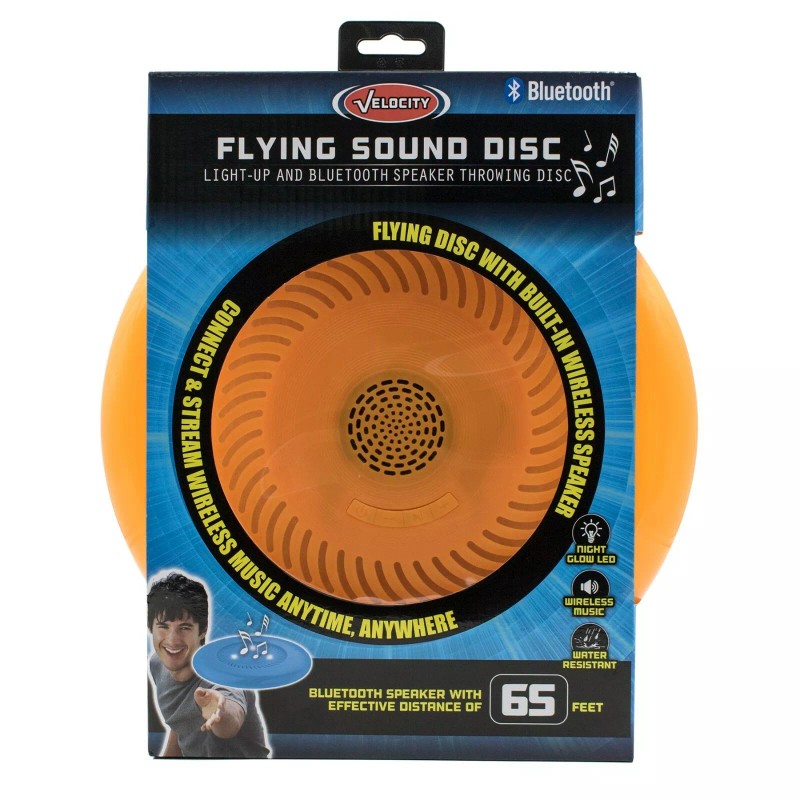 Velocity Flying Sound Disc, Light-Up and Bluetooth Speaker Throwing Disc