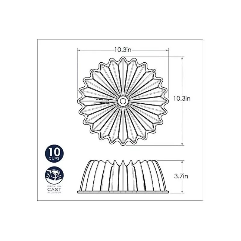 Nordic Ware Molde Para Pan Pastel Gelatina Brillance Nordicware Aluminio