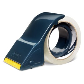 EXCELL Lightweight Packaging Tape Dispenser (2" Wide): Durable Plastic, Easy to Handle. Safe Retractable Blade. Includes 1 Dispenser (50.8mm) and 1 roll of Transparent Tape.
