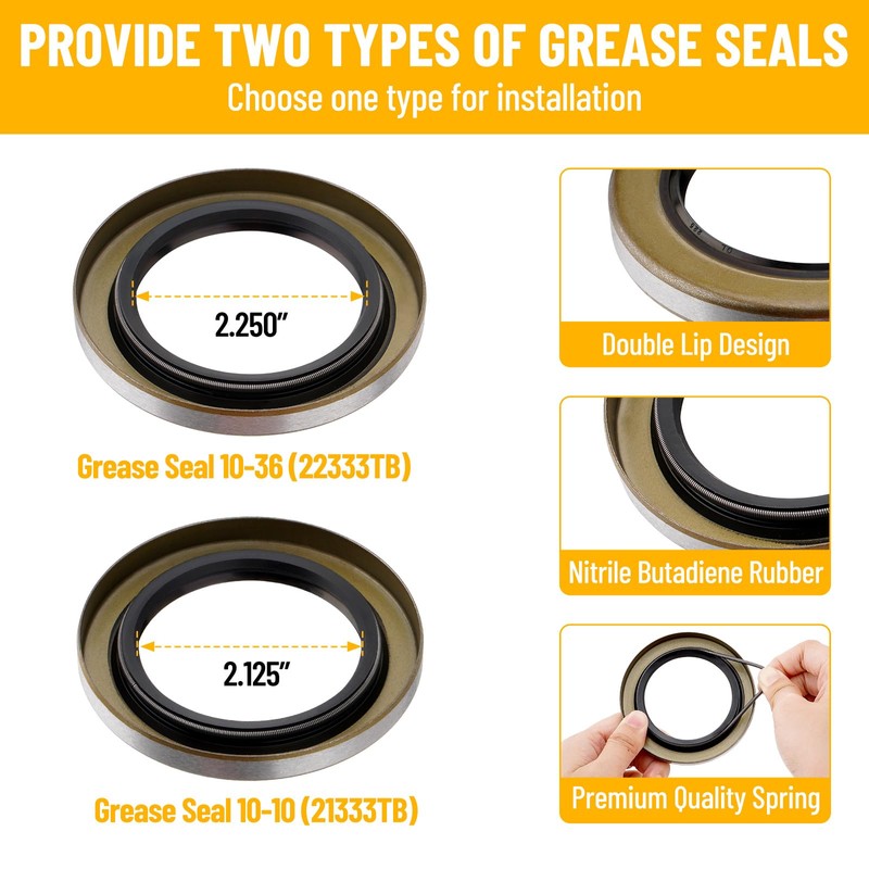 Racewill 4 Sets Trailer Hub Wheel Bearing Kit - Inner