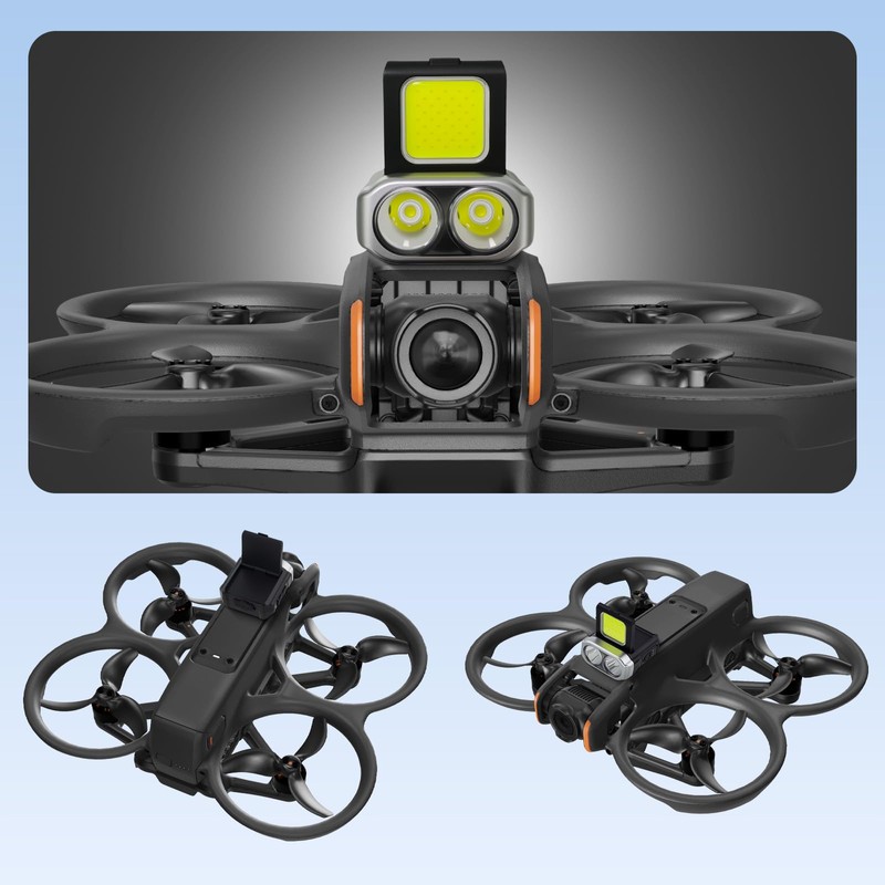 Universal Drone LED Searchlight,Night Flight Safety Warning Light Spotlight