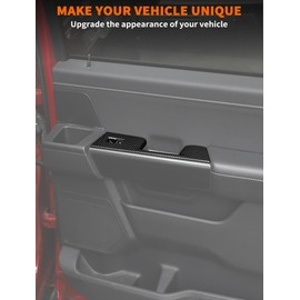 Savadicar Carbon Fiber Interior Accessories - Rear Door Window Button Panel Trim Cover for Ford F150 (2021-present) - Premium Texture Interior Decor Upgrade Option, 2-Piece Set