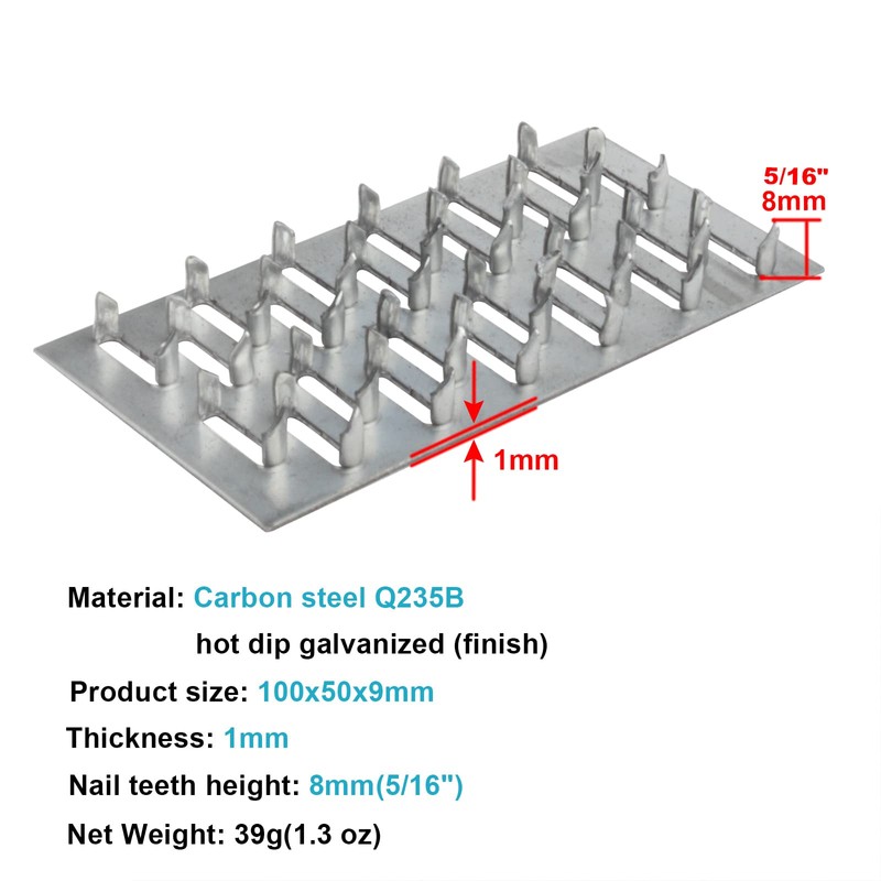 TSSS 20 PCS 100 x 50mm Pronged Truss Plate, Repair