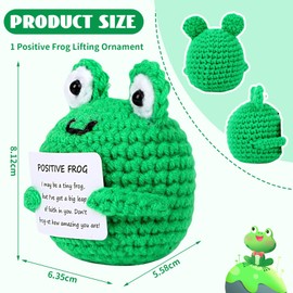Kabwea front crocheted frog, gift, lucky charm, lucky charm exam, get well soon, gift, encouragement, encouragement, encouragement gift