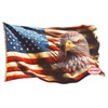 Ghosted Eagle American Flag Decal, Patriotic Car Sticker (12" x