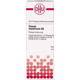 DHU Zincum Metallicum D6 Dilution, 20 ml Solution
