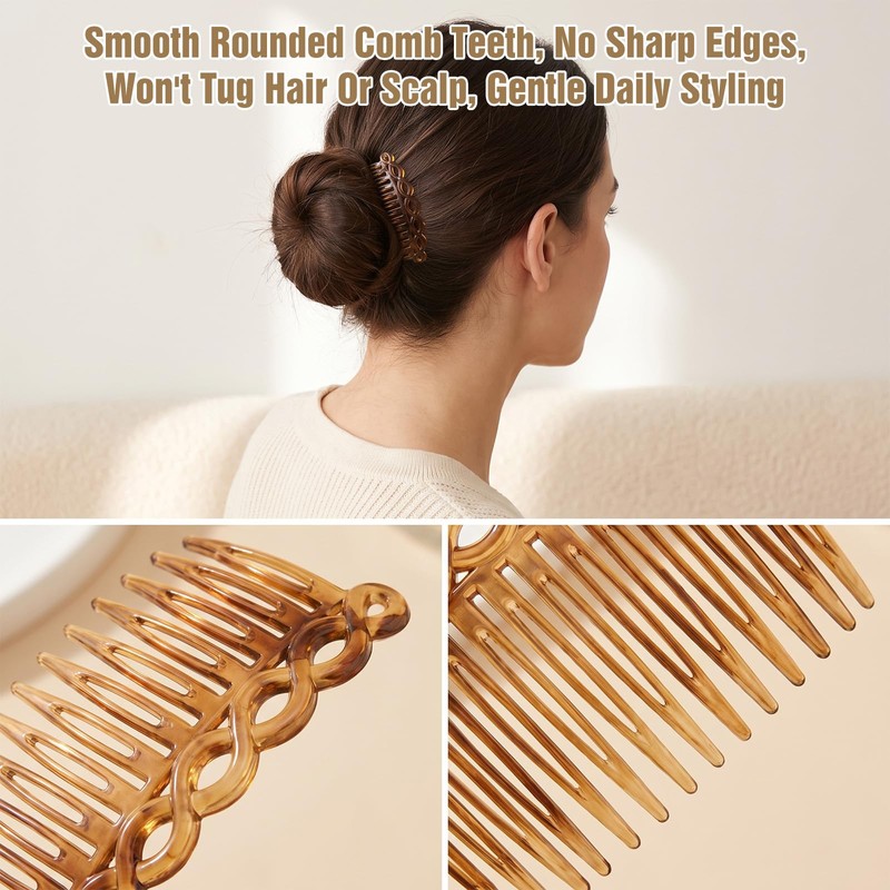 Amabro 24pcs French Side Combs Hair Clips Wedding All Hair