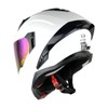 1Storm Motorcycle Modular Flip up Dual Visor Helmet Street Bike
