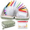 A8 Pill Pouches for Travel, 14 Reusable Pouches, Green Travel