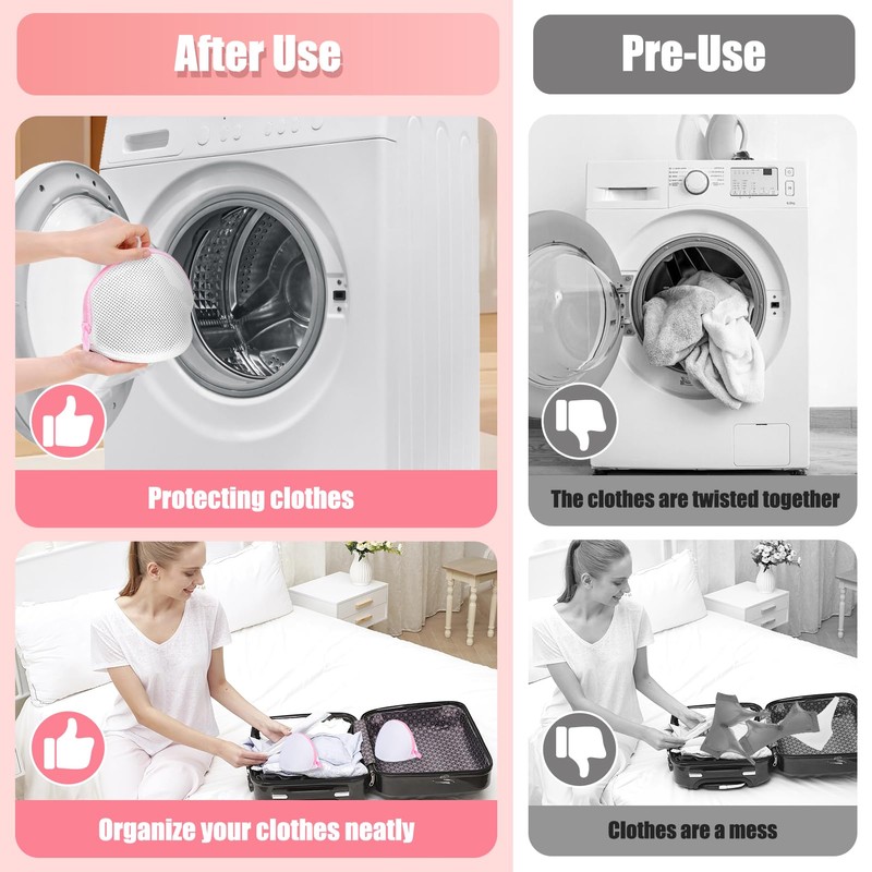 Pack of 2 Bra Laundry Net for Washing Machine, Durable
