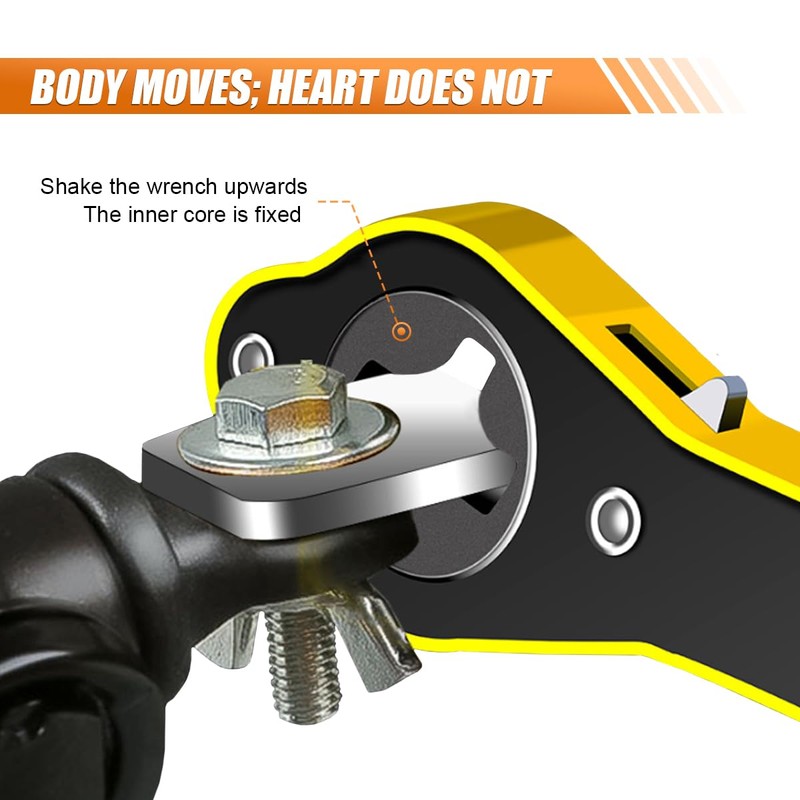 Auto Labor-Saving Jack Ratchet Wrench, 360°Swivel Scissor Jack Adapter, Forward