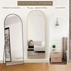 OGCAU Floor Full Length Mirror, 56"x20" Arched Full Body Mirror,