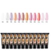 Finger Secret Nail Extension Gel,Poly Gels 12-Colors Set,Multiple Extension Poly