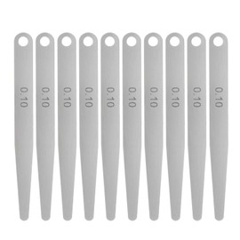 HARFINGTON 10pcs Feeler Gauge 0.1mm Thickness Gauge 65MN Steel Metric Gap Measuring Tool, Single Blade