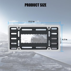 Sandfren Car License Plate Bracket Holder, Stainless Steel Vehicle Tag Frame Mounting Kit with Screw Caps Cable Ties, Automotive Front & Rear Bumper Mount Accessories, Universal Fit (Silver/Black)