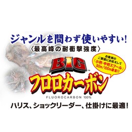 Duel Fluoroline BIG Fluorocarbon Fishing Line, Clear, No. 1 to 28, 164.0 to 721.8 ft (50 to 220 m), transparent