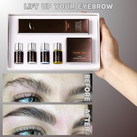 Brow Lamination Kit Premium Eyebrow Lamination Kit With Keratin Premium Eyebrow Lift Set Shaping For 3d Natural Fuller Thicker Wild Eyebrows 6 Weeks Long Lasting Results Professional Salon Results
