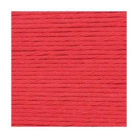 Rico Design 50 g Creative Cotton Aran Häkelgarn Baumwolle 85 m Lauflänge/Knäuel (Rot)