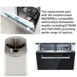 WSVOLLIS 00628998 Dishwasher Handle End Cap ， Compatible with Models 628998, 3278499, AP5690748, EAP8729301, PS8729301 Durable Silver Gray ABS Door Handle Parts