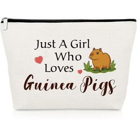 Guinea Pig Lovers Cosmetic Makeup Bag Guinea Gifts Pig for Women Girl Travel Toiletry Pouch Birthday Christmas Animal Lover Guinea Pig Themed Gifts for Bestie Friend Daughter Wife Sister Girlfriend