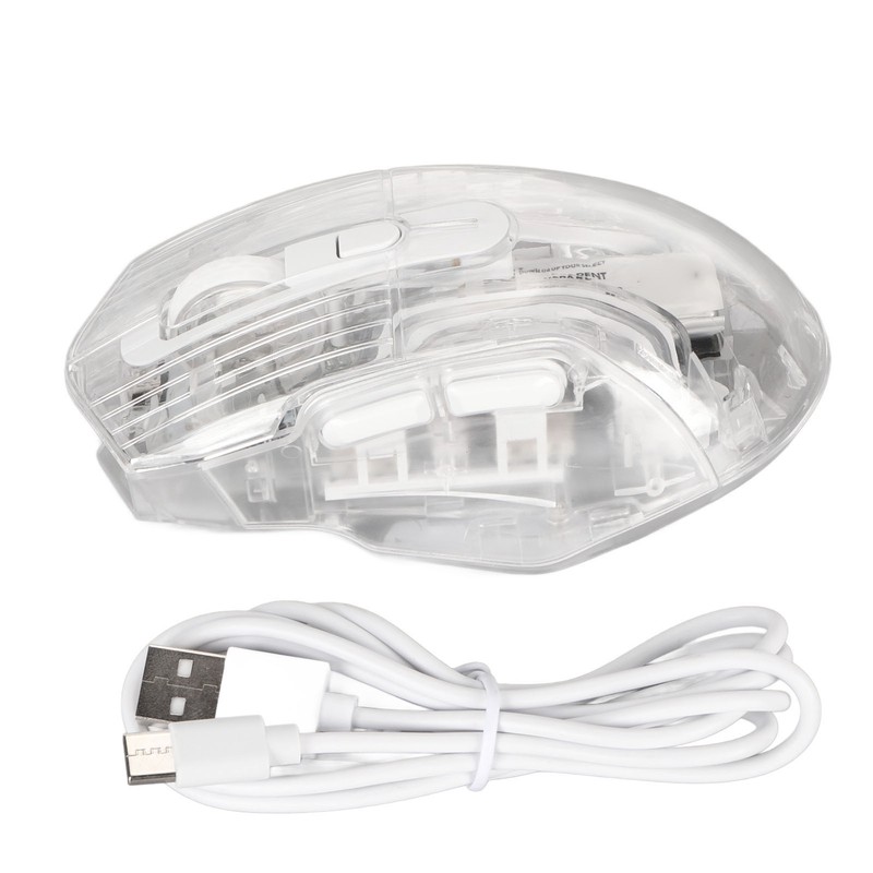 Gaming Mouse 2.4G Wireless Bluetooth Wired USB Transparent 3 Mode