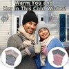 2 Pairs Fingerless Gloves for Women Men, Winter Knitted Touchscreen